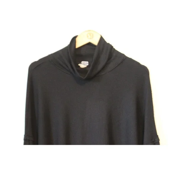 We The Free People Alameda Dolman Sleeve Turtleneck Top Black Medium H12840 - Picture 4 of 16
